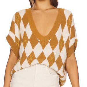 Free People “Through the Motions” Vest in Tiger Eye Combo - Size M - NWT